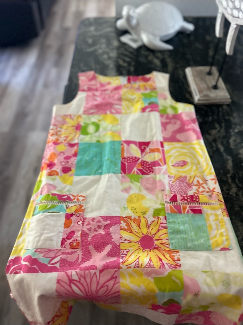 Ladies  Floral Shift Dress - Pink & Yellow